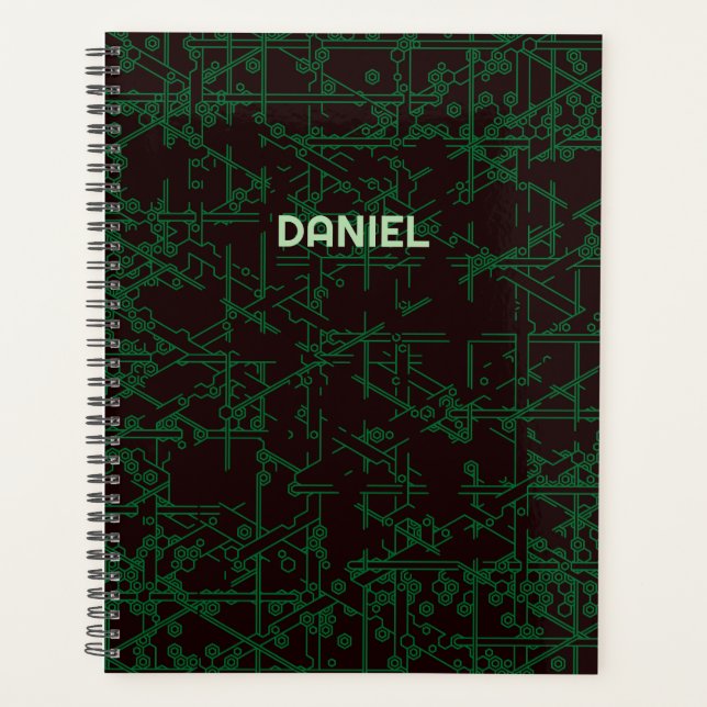 Agenda Custom Name Tech Circuit Planner (Anverso)