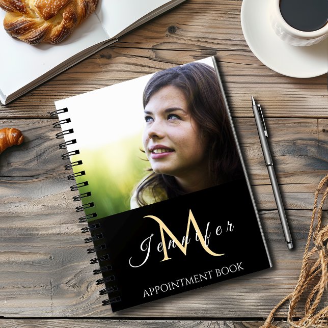 Agenda Custom Photo Monogram Appointment Monthly Daily (Custom Photo Monogram Appointment Monthly Daily Planner)