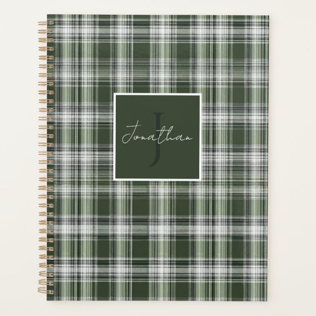 Agenda Custom Planner Gingham Pattern Style (Anverso)