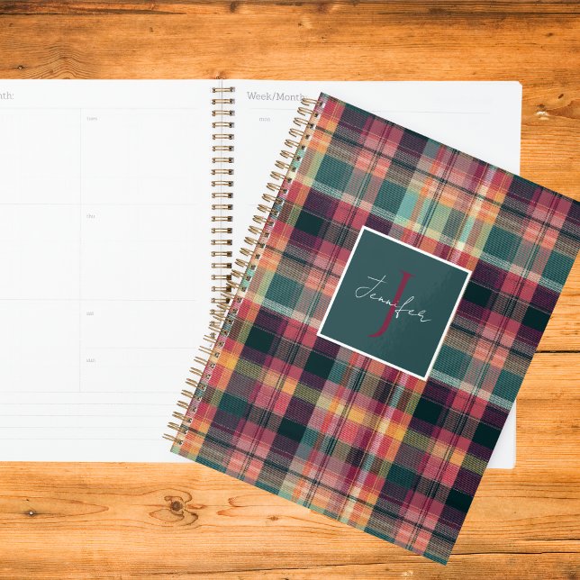 Agenda Custom Planner Gingham Pattern Style (Subido por el creador)