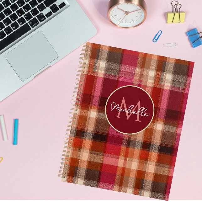 Agenda Custom Planner Gingham Pattern Style (Subido por el creador)