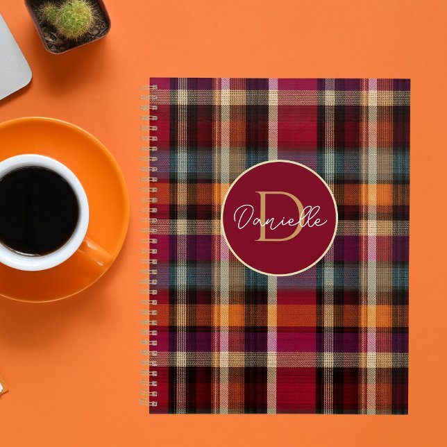 Agenda Custom Planner Gingham Pattern Style (Subido por el creador)