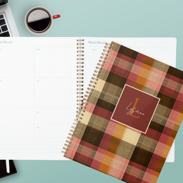 Agenda Custom Planner Gingham Pattern Style (Subido por el creador)