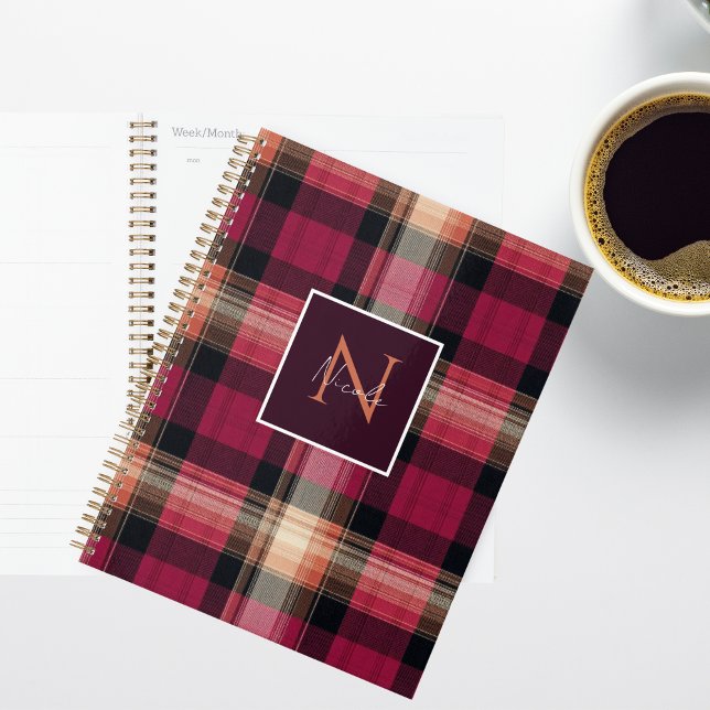 Agenda Custom Planner Gingham Pattern Style (Subido por el creador)