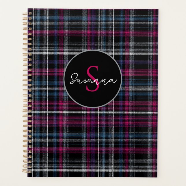 Agenda Custom Planner Gingham Pattern Style (Anverso)
