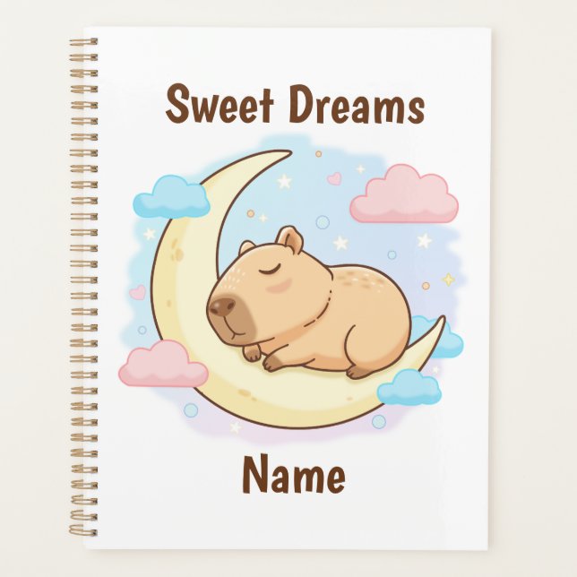 Agenda Custom Sweet Dreams Capybara Planner (Anverso)