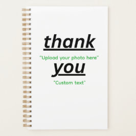 Agenda Custom Text & Upload Your Photo Personalized