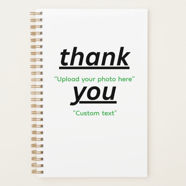 Agenda Custom Text & Upload Your Photo Personalized (Anverso)