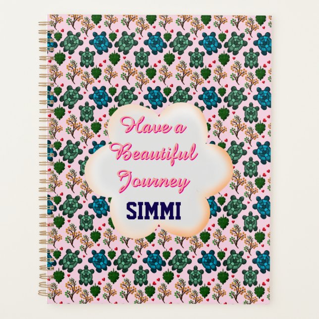 Agenda Custom turtle pattern  (Anverso)