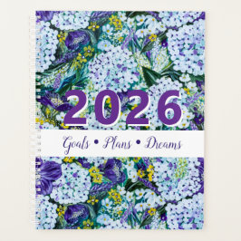 Agenda Customizable 2026 Rhapsody-Purple&White Hydrangea