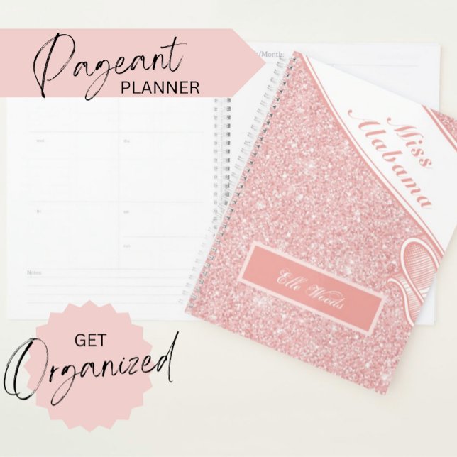 Agenda Customizable Pageant Planner - Rose Gold Glitter (Subido por el creador)