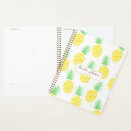 Agenda Cuta acuarela tropical Pineapple Gold Sparkings