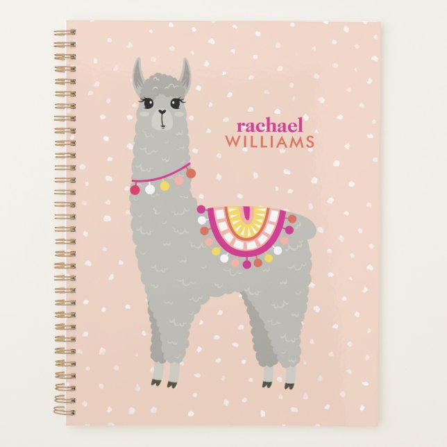 Agenda Cute Alpaca Personalizada (Anverso)
