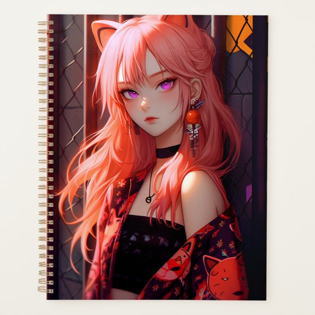 Agenda Cute Anime Catgirl (Anverso)
