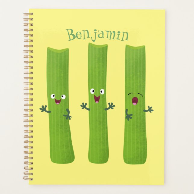 Agenda Cute apio palitos trio verduras personalizados (Anverso)