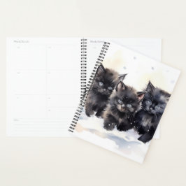 Agenda Cute Black Kittens