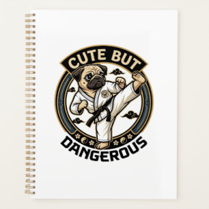 Agenda Cute But Dangerous Pug Dog Karate Kick_1