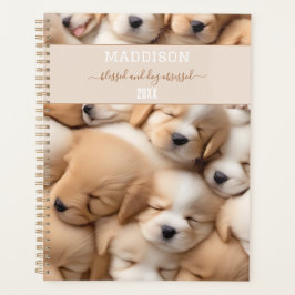 Agenda Cute cachorros Perro Lover Nombrador Planner