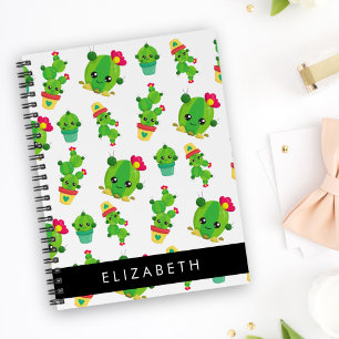 Agenda Cute Cactus, Patrón Cactus, Suculento, Su Nombre