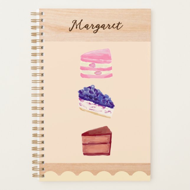 Agenda Cute Cakes Dessert Cafe with Name Planner (Anverso)