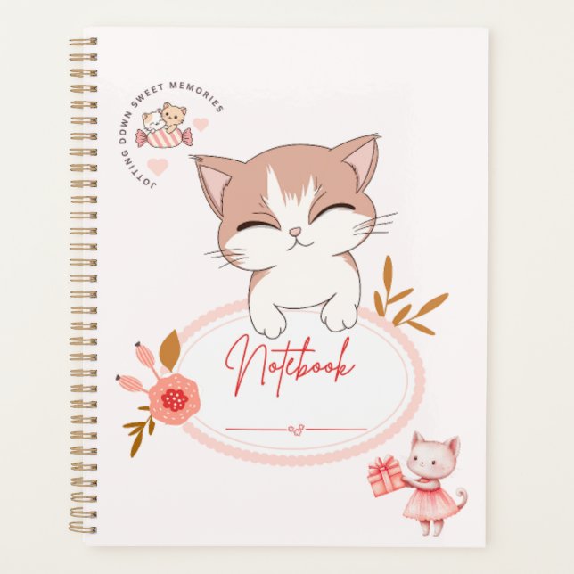 Agenda Cute cat to do with note books  (Anverso)