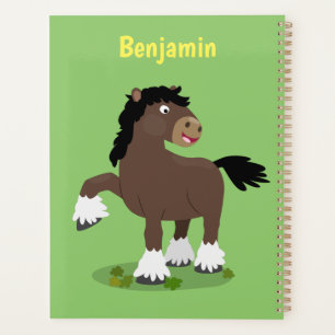 Agenda Cute Clydesdale personalizado de caballo ilustraci