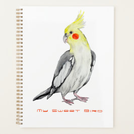 Agenda Cute Cockatiel Watercolor Parrot.