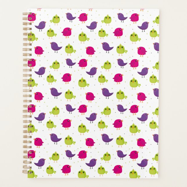 Agenda Cute colorful birds  (Anverso)