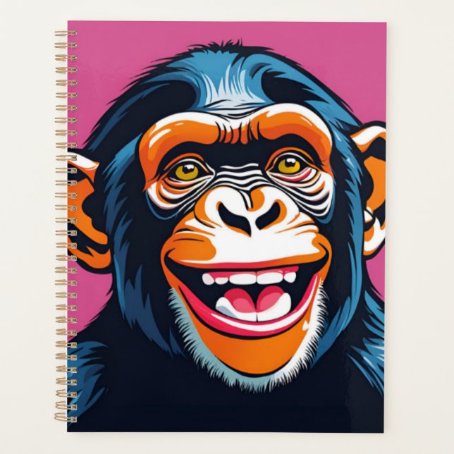 Agenda Cute Crazy Funny Chimpanzee (Anverso)