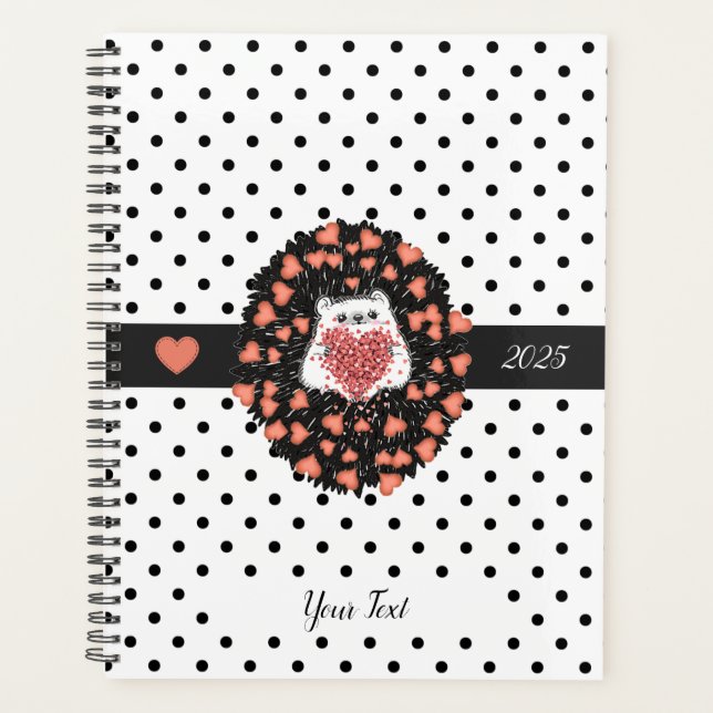 Agenda Cute Dandelion Hedgehog Heart 2025 (Anverso)