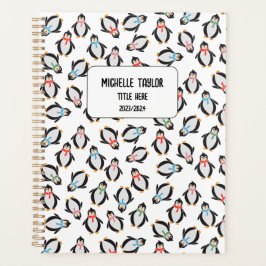 Agenda Cute Diversión Nieve Regalo Pingüinos Niños Amigo