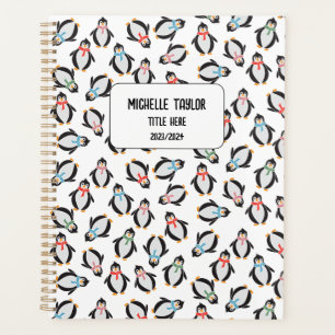 Agenda Cute Diversión Nieve Regalo Pingüinos Niños Amigo