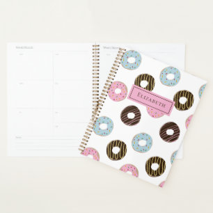 Agenda Cute donuts Añadir su propio nombre Personalizado