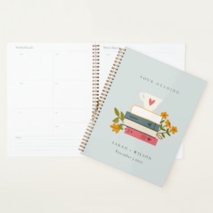 Agenda Cute Dusky Blue Storibooks Floral Boda