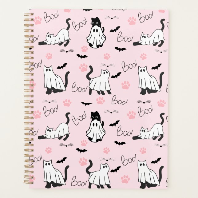 Agenda Cute Ghost Cats Halloween (Anverso)