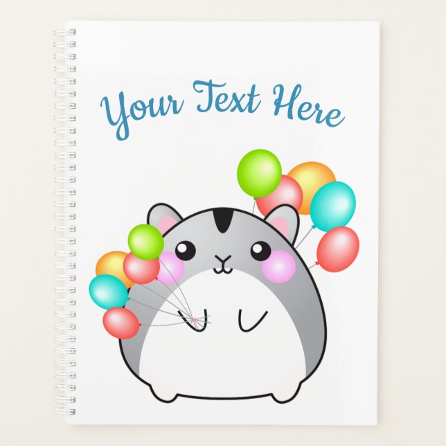 Agenda Cute Gray Kawaii Hamster (Anverso)