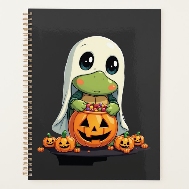 Agenda Cute Halloween Turtle Ghost with Candy (5) (Anverso)