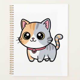 Agenda Cute Kawaii Cartoon Kitten Mascot