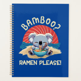 Agenda Cute Koala comiendo Ramen Vintage Sunshine