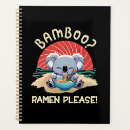 Agenda Cute Koala comiendo Ramen Vintage Sunshine