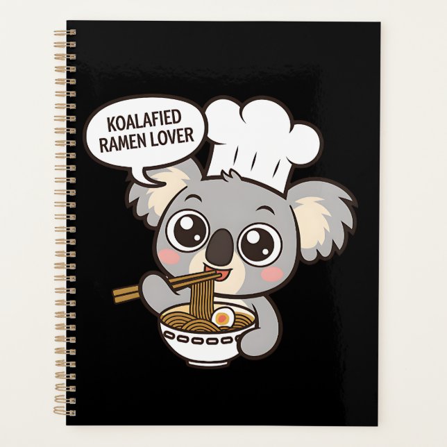 Agenda Cute Koala disfrutando de Ramen (Anverso)