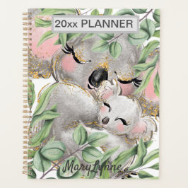 Agenda Cute Koala lleva semanalmente mensualmente su plan