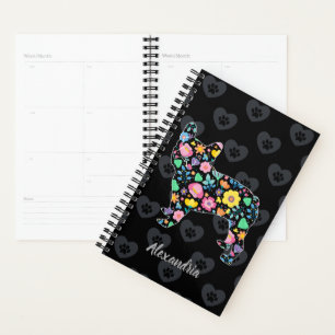 Agenda Cute Love My French Bulldog Floral Design