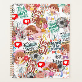 Agenda Cute Motivacional – Cita Positiva Kawaii 