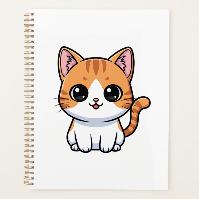 Agenda Cute Orange Tabby Kitten Character (Anverso)