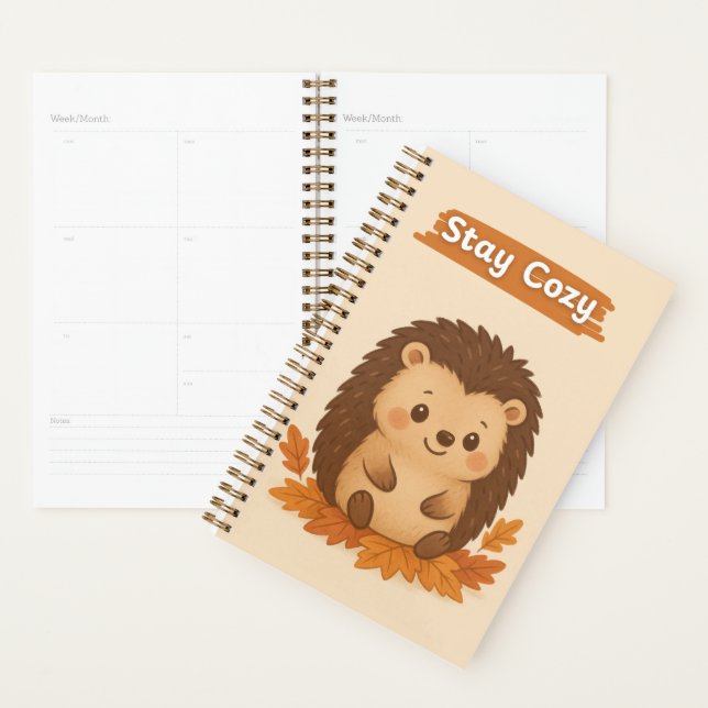 Agenda Cute Otoño Hedgehog (Demostración)