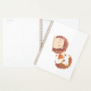Agenda Cute Otoño Hedgehogs - Kawaii Caen Animales Forest