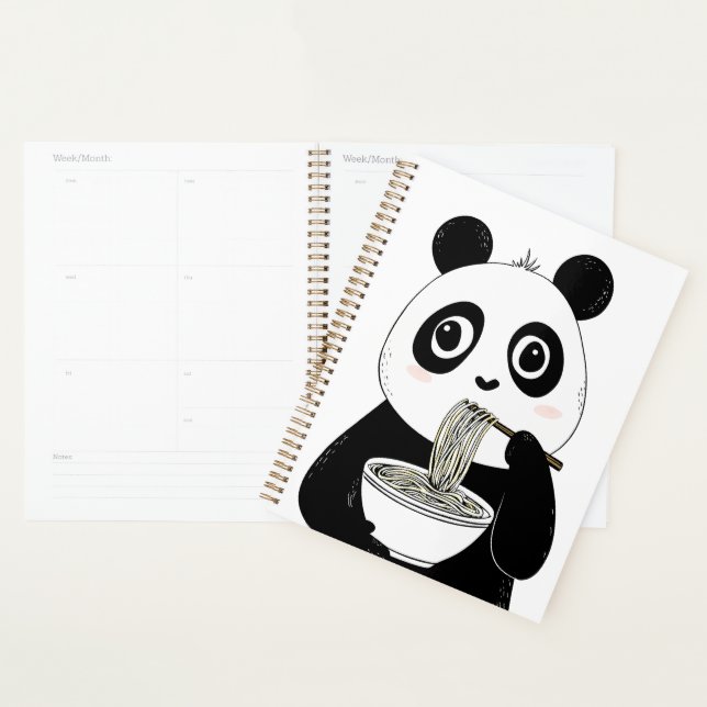 Agenda Cute Panda Comiendo Fideos Udon (Demostración)