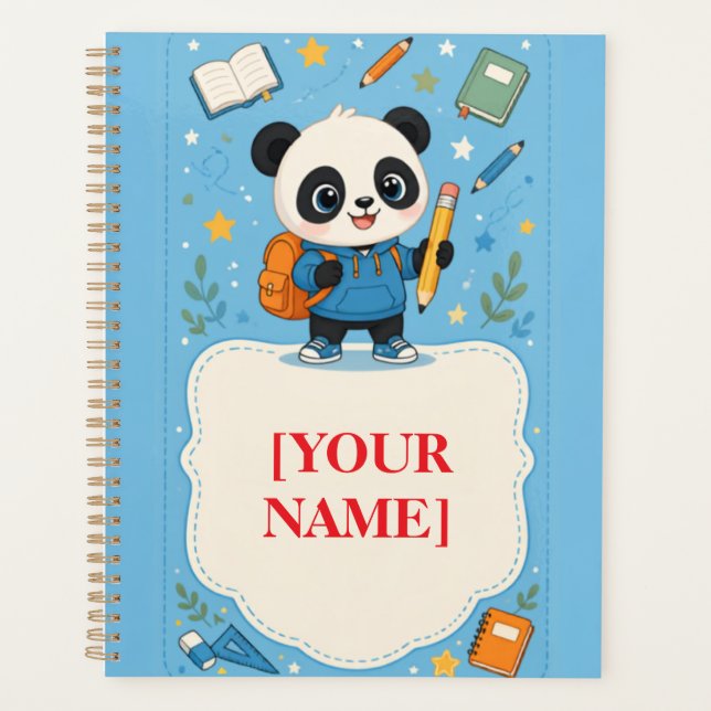 Agenda Cute Panda Nota de Regreso a Clases (Anverso)