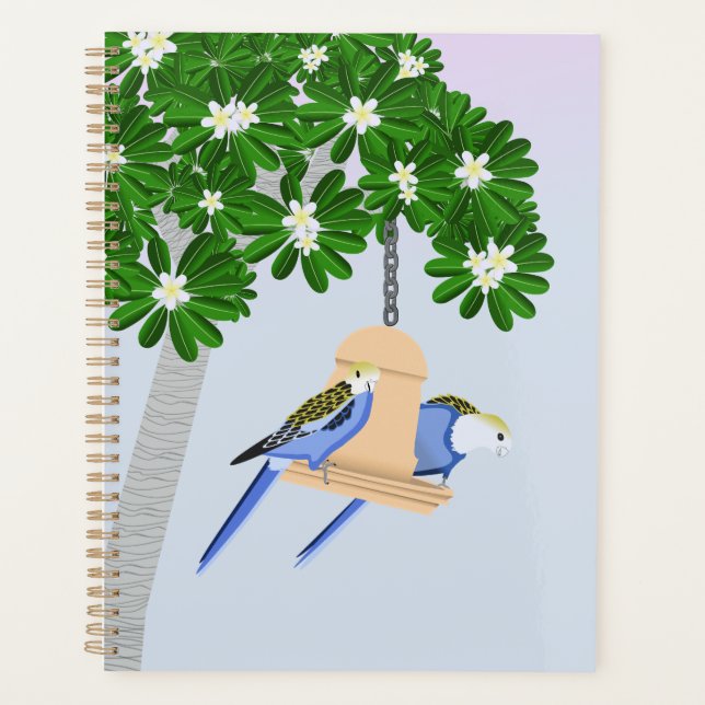 Agenda Cute Pareja Jugadora Parrots Rosellas (Anverso)